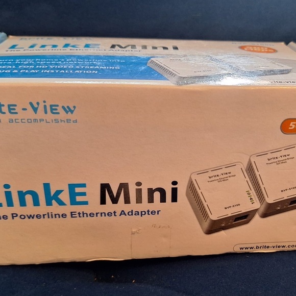 Brite-View LinkE Mini 500 Mbps Powerline Ethernet Adapter Kit BVP-5100D - Picture 4 of 4